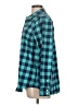 Vineyard Vines Performance 100% Polyester Checkered-gingham Teal Long Sleeve Blouse Size 12 - photo 5