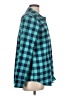 Vineyard Vines Performance 100% Polyester Checkered-gingham Teal Long Sleeve Blouse Size 12 - photo 4