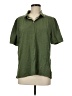 Scala Green Short Sleeve Button-Down Shirt Size M - photo 1