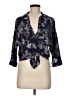 Pull&Bear Floral Blue 3/4 Sleeve Blouse Size M - photo 1