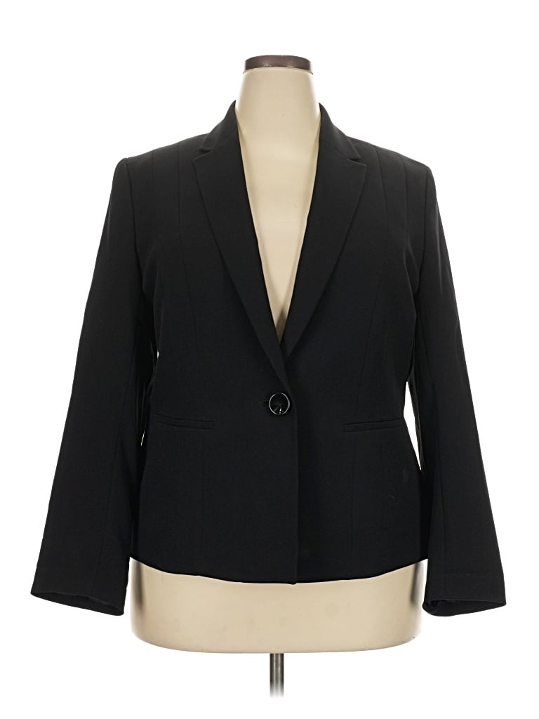 Pre-owned Kasper Blazer Jacket In Black