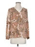DR2 100% Polyester Tan Long Sleeve Blouse Size S - photo 1