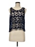 Aqua 100% Lurex Blue Sleeveless Blouse Size M - photo 1