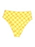 Kulani Kinis Print Yellow Swimsuit Bottoms Size M - photo 1