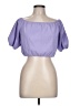 Unbranded 100% Polyester Purple Short Sleeve Blouse Size L - photo 1