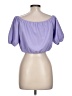 Unbranded 100% Polyester Purple Short Sleeve Blouse Size L - photo 2