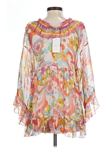 Johnny Was 3/4 Sleeve Silk Top (view 2)