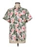 Unbranded 100% Polyester Tropical Pink Short Sleeve Blouse Size M - photo 1