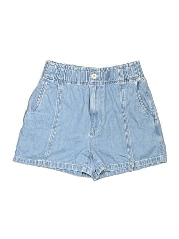 Madewell Denim Pull-On Paperbag Shorts in Bunten Wash (view 1)