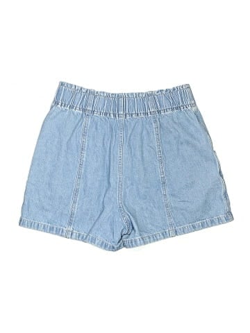 Madewell Denim Pull-On Paperbag Shorts in Bunten Wash (view 2)