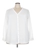 Port Authority 100% Polyester White 3/4 Sleeve Blouse Size 4X - photo 1