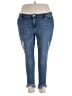 Lane Bryant Solid Blue Jeans Size 18 - photo 1