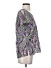 Hinge Paisley Purple Short Sleeve Blouse Size XS - photo 4
