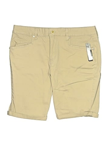 New Directions Khaki Shorts (view 1)