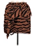 ALLSAINTS 100% Polyester Animal Print Brown Casual Skirt Size 6 - photo 1