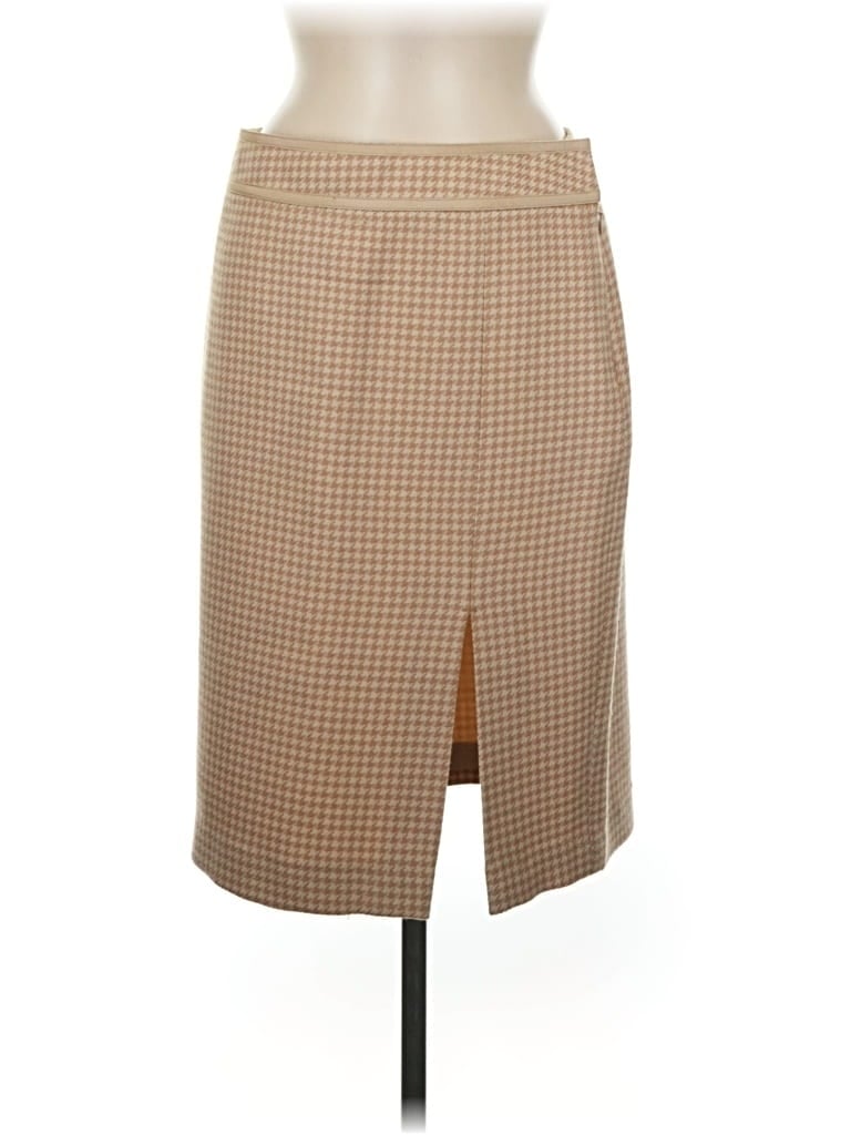 Pre-owned Jcrew Wool Skirt In Tan