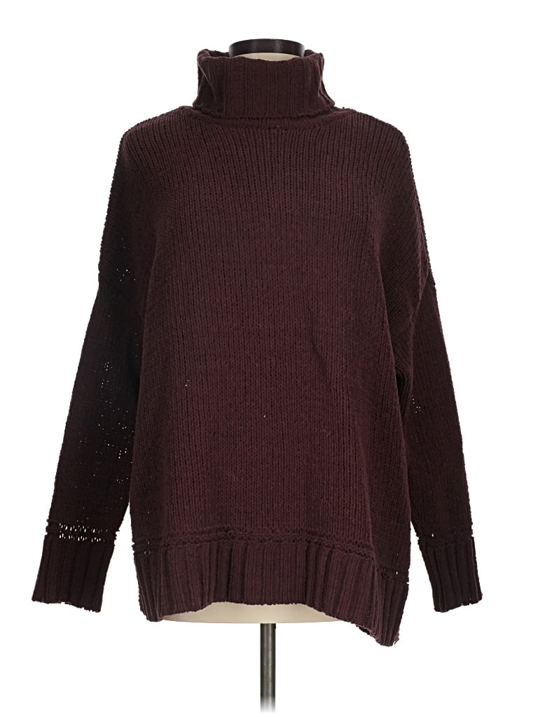 Pre-owned Aerie Turtleneck Sweater In Burgundy