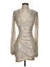 Windsor Metallic Silver Cocktail Dress Size S - photo 1