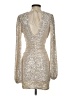 Windsor Metallic Silver Cocktail Dress Size S - photo 2