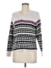 Nic + Zoe Checkered-gingham White Pullover Sweater Size M - photo 1