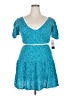 City Triangles 100% Polyester Polka Dots Teal Casual Dress Size XXL - photo 1