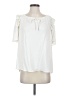 FRAME 100% Viscose Ivory Short Sleeve Blouse Size S - photo 1