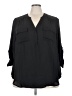 Torrid 100% Polyester Black 3/4 Sleeve Blouse Size 3X Plus (3) - photo 1
