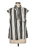 Iris Setlakwe 100% Polyester Stripes Ivory Sleeveless Blouse Size 8 - photo 1