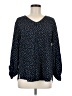 Gap Outlet 100% Rayon Polka Dots Blue 3/4 Sleeve Blouse Size L - photo 1
