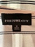 Fortune + Ivy 100% Polyester Stripes White Long Sleeve Blouse Size M - photo 6