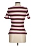 Shein Burgundy Short Sleeve Top Size 6 - photo 2
