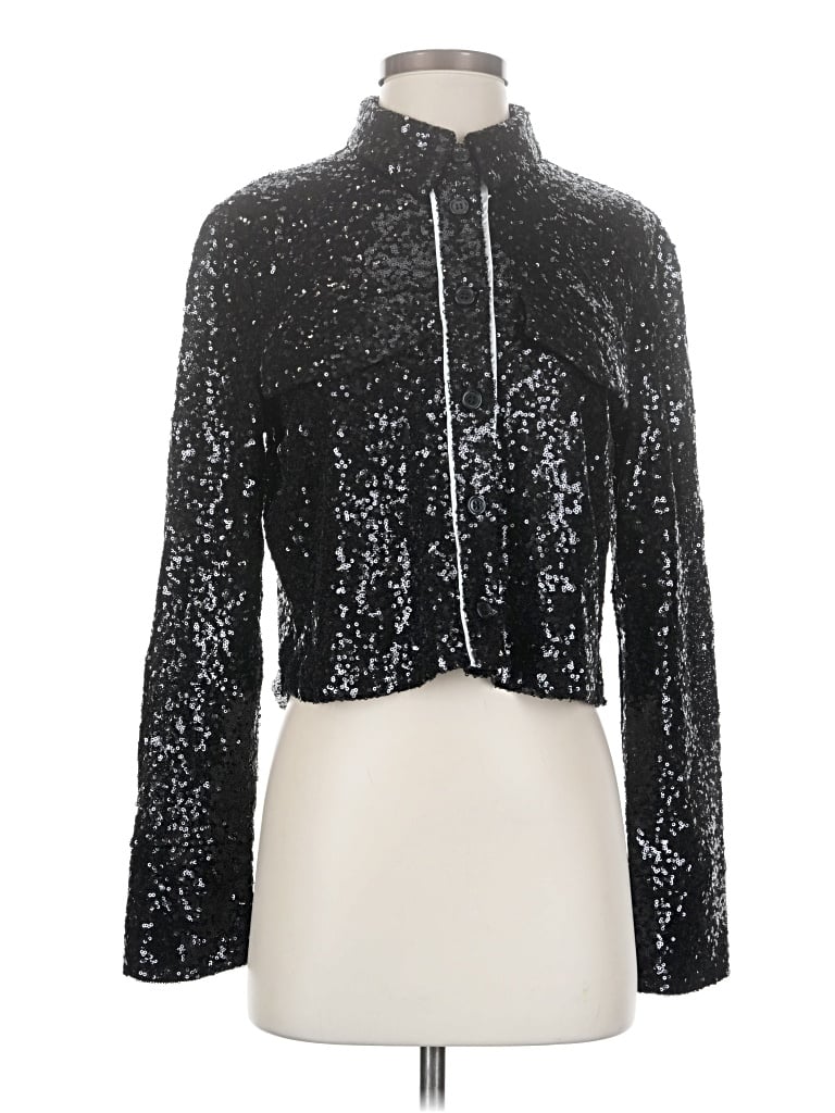 Pre-owned Lulus Long Sleeve Top Silver Turtleneck Tops