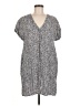 Gap 100% Rayon Print Gray Casual Dress Size M - photo 1