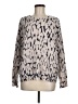 360 Cashmere 100% Cashmere Animal Print Silver Cashmere Pullover Sweater Size M - photo 1