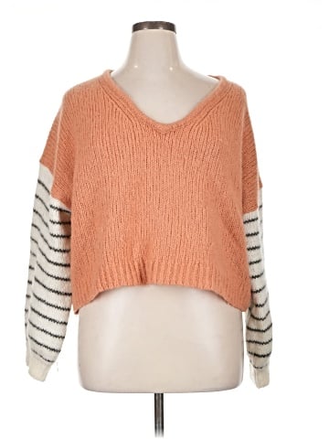 Madewell Balloon-Sleeve Pullover Sweater in Colorblock (view 1)