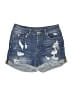 rue21 Graphic Blue Denim Shorts Size 8 - photo 1