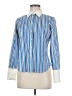 Central Park Stripes Blue Long Sleeve Blouse Size M - photo 1