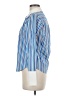 Central Park Stripes Blue Long Sleeve Blouse Size M - photo 5