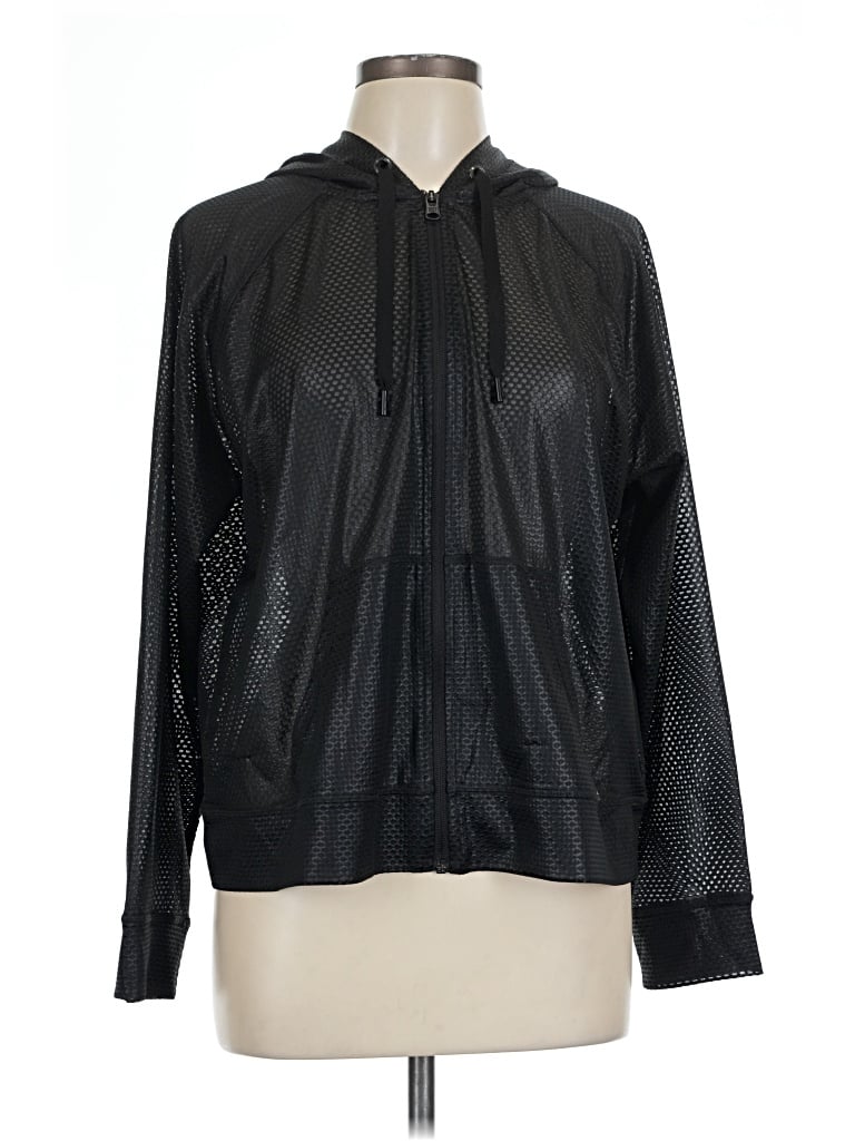 Pre-owned Dkny Sport Zip Up Hoodie In Black