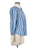 Central Park Stripes Blue Long Sleeve Blouse Size M - photo 4