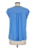 Black Rainn 100% Rayon Blue Short Sleeve Blouse Size M - photo 2