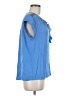 Black Rainn 100% Rayon Blue Short Sleeve Blouse Size M - photo 4
