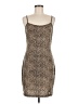 Shein Animal Print Tan Cocktail Dress Size 8 - 10 - photo 1