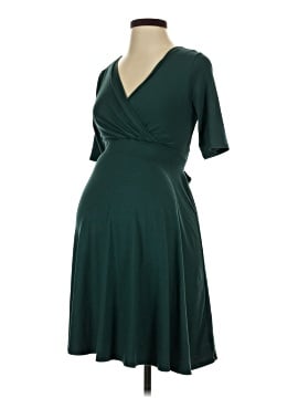green prom dress too big tumblr Green Floral Hi-Lo Maternity Wrap Dress main image 1