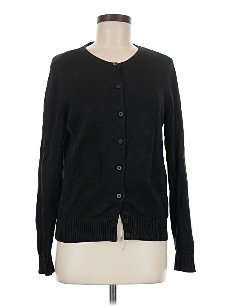 Pre-owned Eddie Bauer Cardigan Sweater In Black