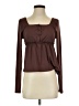 Assorted Brands Brown Long Sleeve Top Size S - photo 1