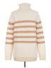 Talbots Stripes Tan Turtleneck Sweater Size M - photo 2