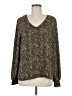 CAbi 100% Polyester Green Long Sleeve Blouse Size M - photo 1