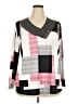 Shein Curve Color Block Gray Long Sleeve Blouse Size 18 Plus (3) - photo 1