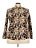 Notations Print Brown Jacket Size 3X - photo 1